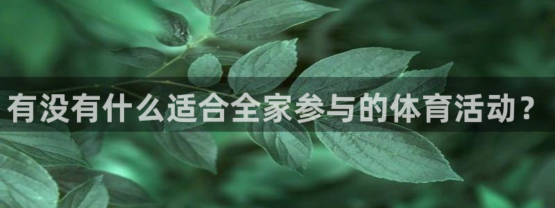 3377体育网页登录入口：有没有什么适合全家参与的体育活动？